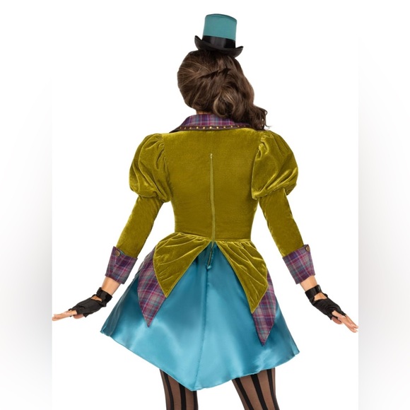 Women’s Deluxe 3 Piece Mad Hatter Dress - Picture 2 of 5